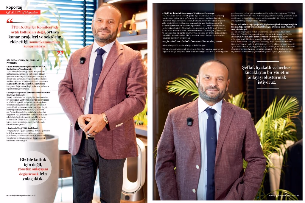 Quality of Magazine röportajının devamı, sayfa 58 ve 59.