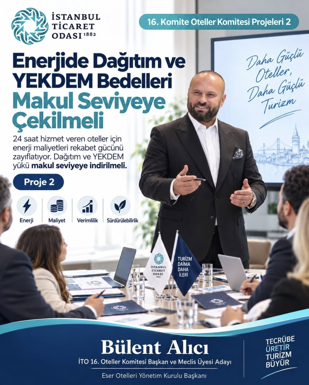 Enerjide Dağıtım ve YEKDEM Bedelleri başlıklı paylaşım afişi.
